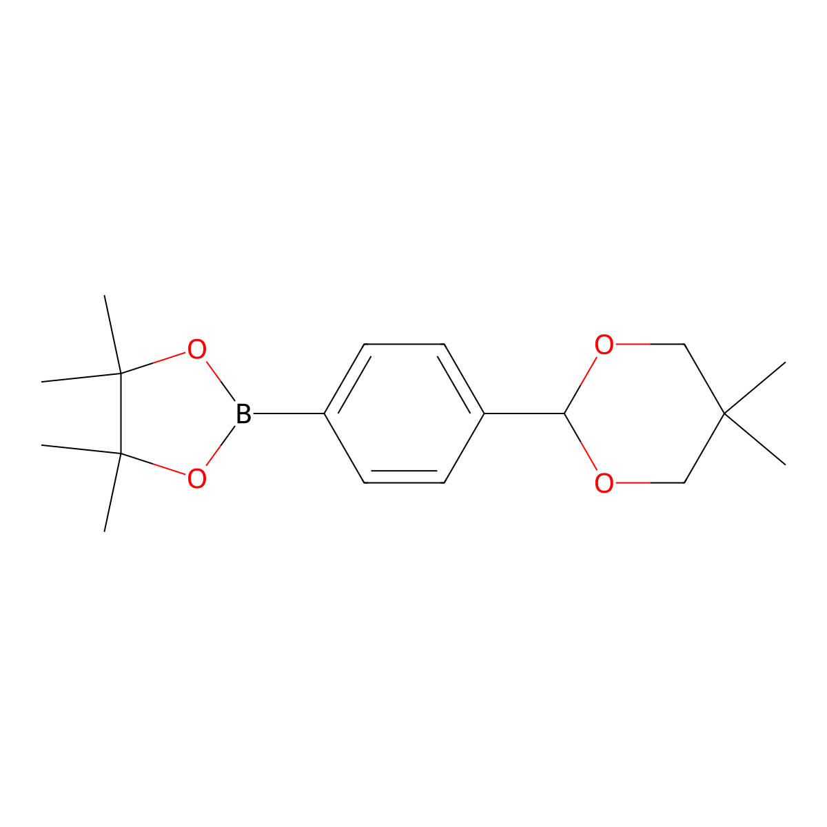 2-(4-(5,5-Dimethyl-1,3-dioxan-2-yl)phenyl)-4,4,5,5-tetramethyl-1,3,2-dioxaborolane molecular structure, CAS 305344-39-2