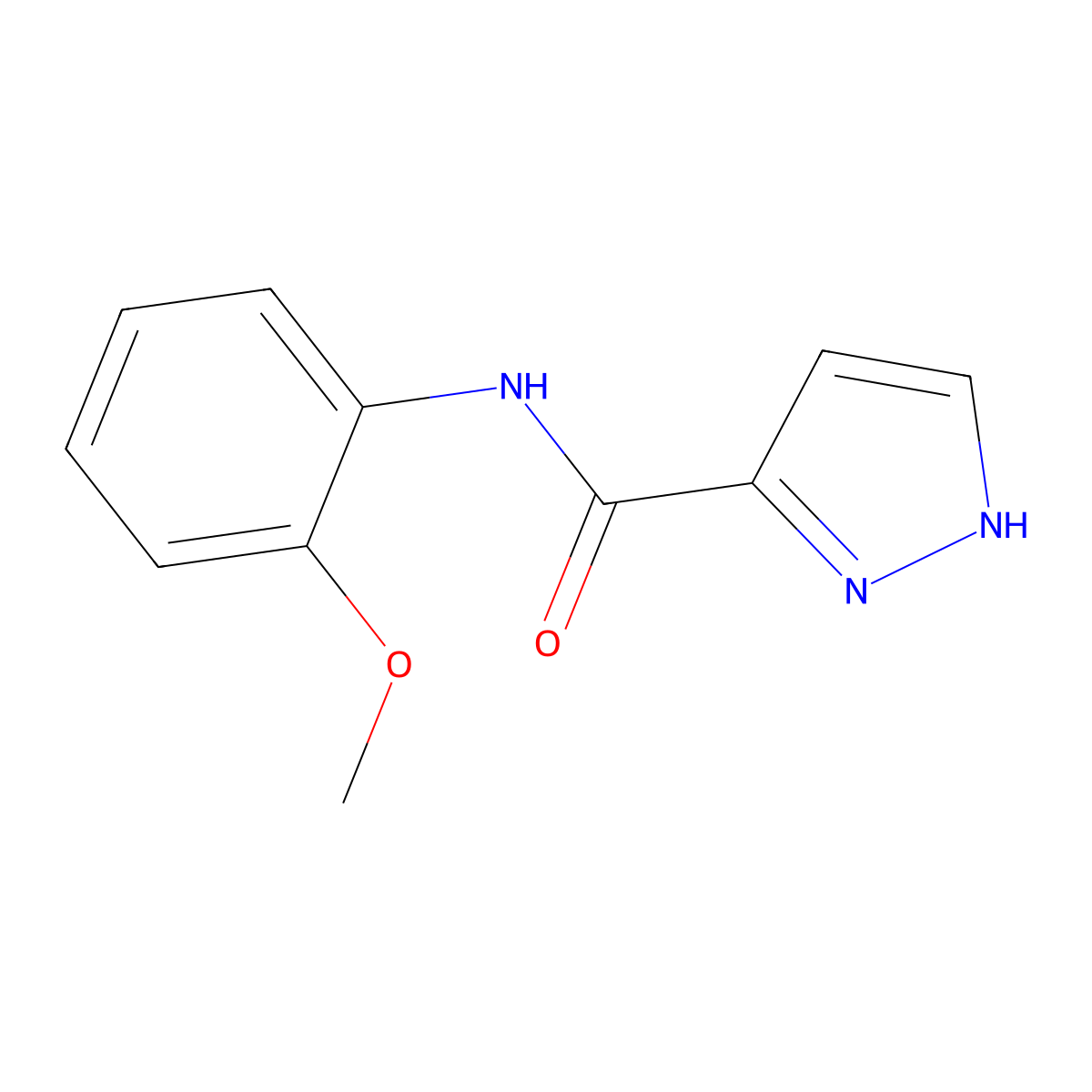 N-(2-methoxyphenyl)-1H-pyrazole-3-carboxamide molecular structure, CAS 305346-11-6