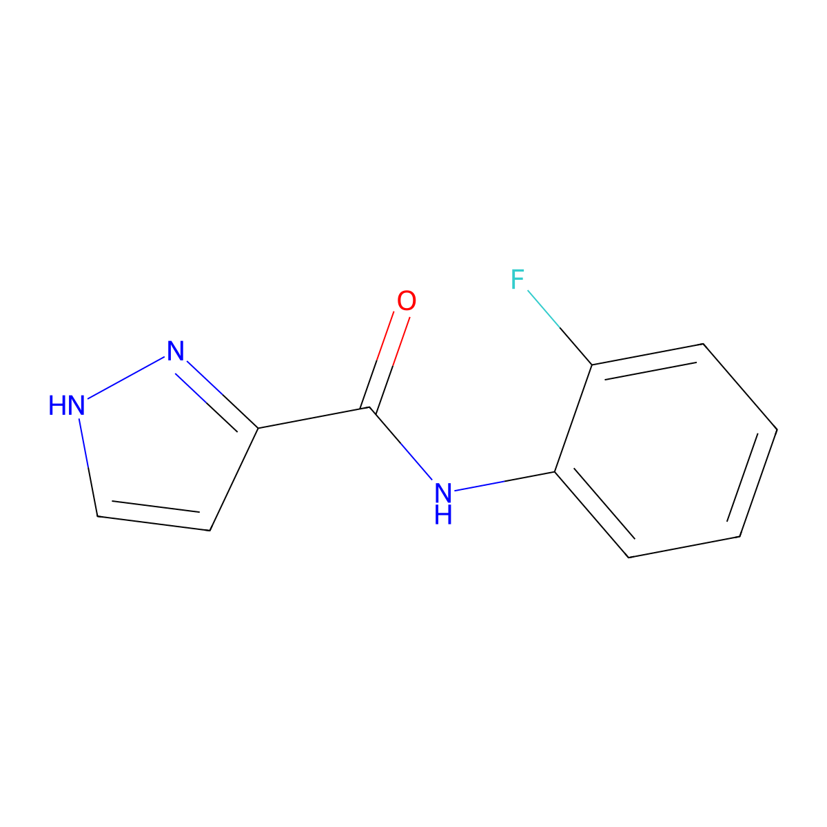 N-(2-Fluorophenyl)-1H-pyrazole-3-carboxamide molecular structure, CAS 305346-21-8