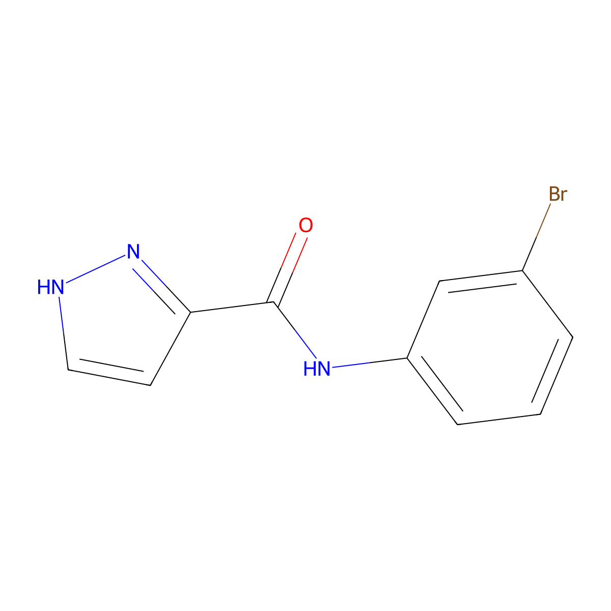 N-(3-bromophenyl)-1H-pyrazole-3-carboxamide molecular structure, CAS 305346-23-0