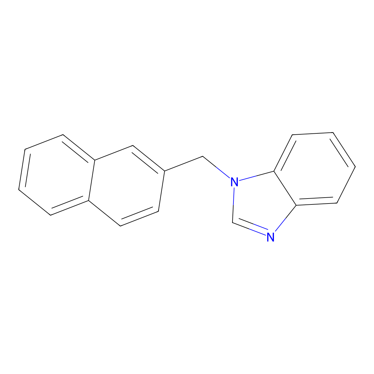 1-(2-naphthylmethyl)-1H-benzimidazole molecular structure, CAS 305346-89-8