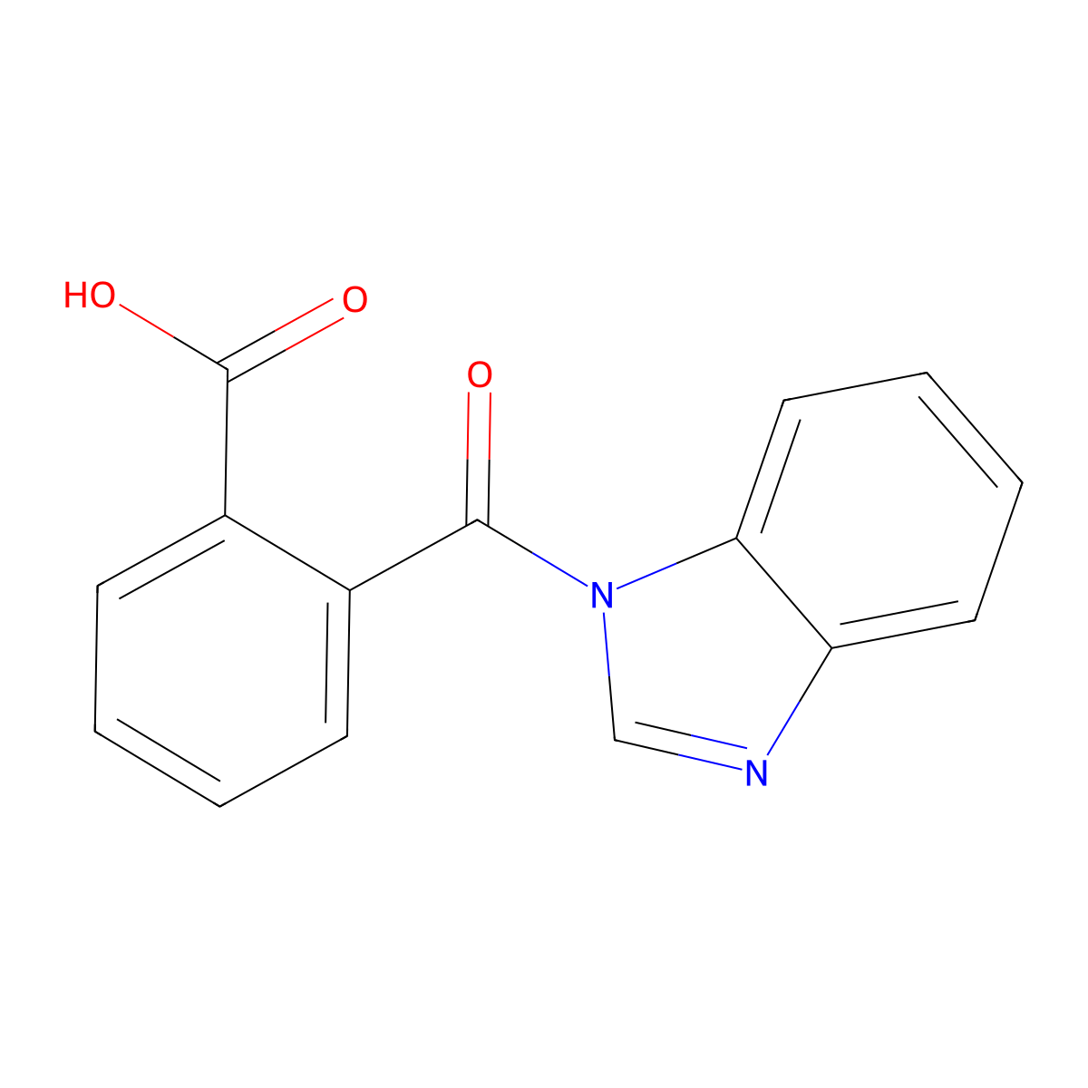 2-(Benzimidazole-1-carbonyl)benzoic acid molecular structure, CAS 305346-97-8