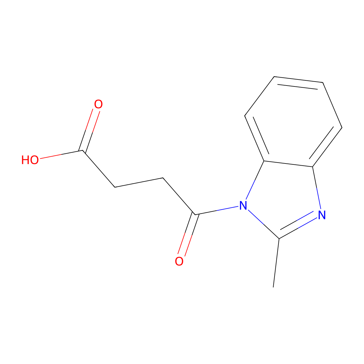 4-(2-Methyl-benzoimidazol-1-yl)-4-oxo-butyric acid molecular structure, CAS 305347-03-9