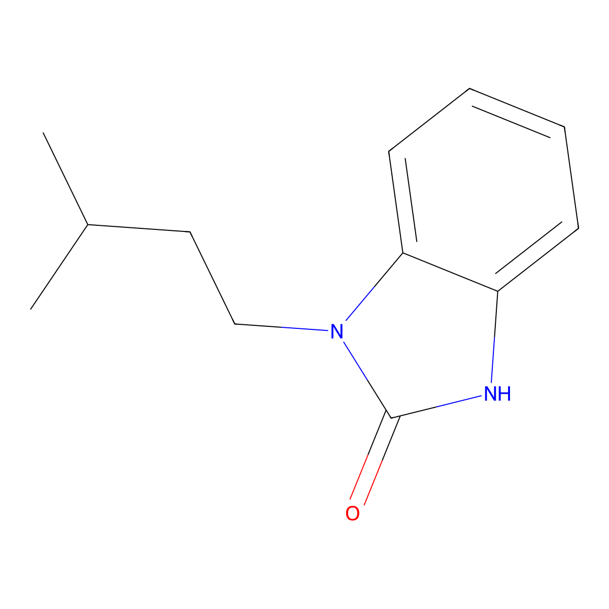 1,3-Dihydro-1-(3-methylbutyl)-2H-benzimidazol-2-one molecular structure, CAS 305347-10-8