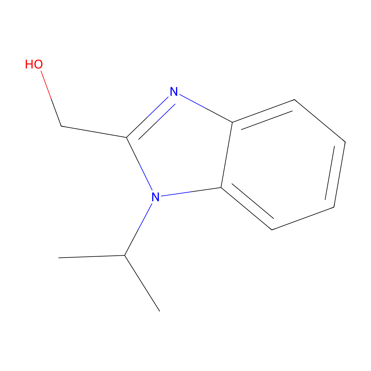 (1-Isopropyl-1H-benzimidazol-2-yl)methanol molecular structure, CAS 305347-19-7