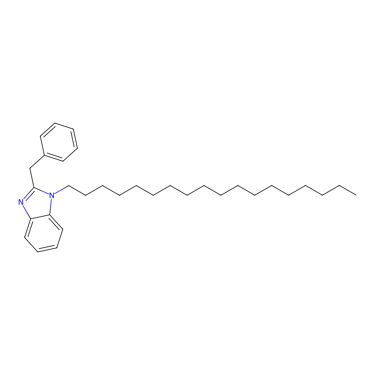 1-octadecyl-2-(phenylmethyl)-1H-benzimidazole molecular structure, CAS 305347-29-9