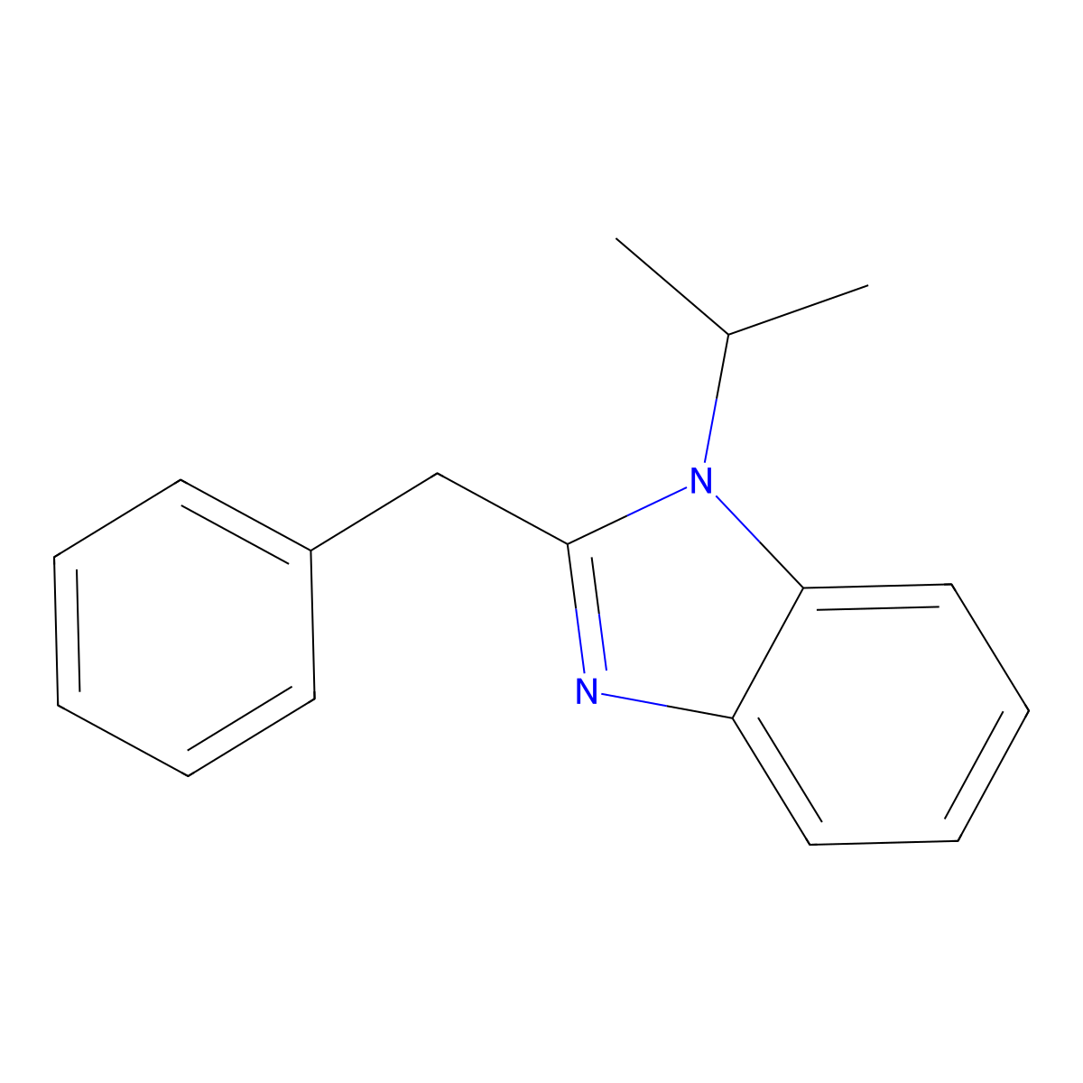 2-benzyl-1-isopropyl-1H-benzo[d]imidazole molecular structure, CAS 305347-36-8