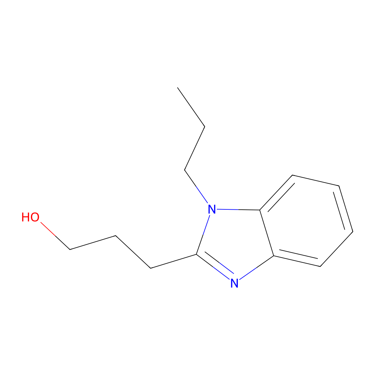 3-(1-Propylbenzimidazol-2-yl)propan-1-ol molecular structure, CAS 305347-61-9
