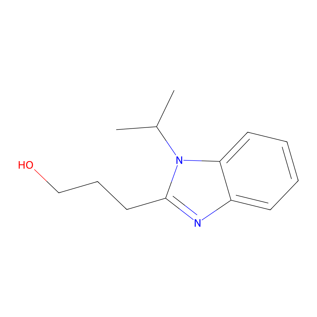3-(1-Isopropyl-1H-benzimidazol-2-YL)propan-1-OL molecular structure, CAS 305347-71-1