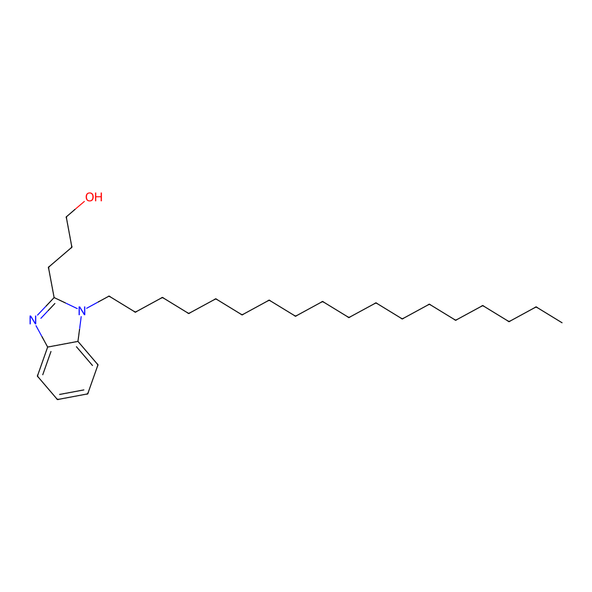 3-(1-Octadecylbenzimidazol-2-yl)propan-1-ol molecular structure, CAS 305347-73-3