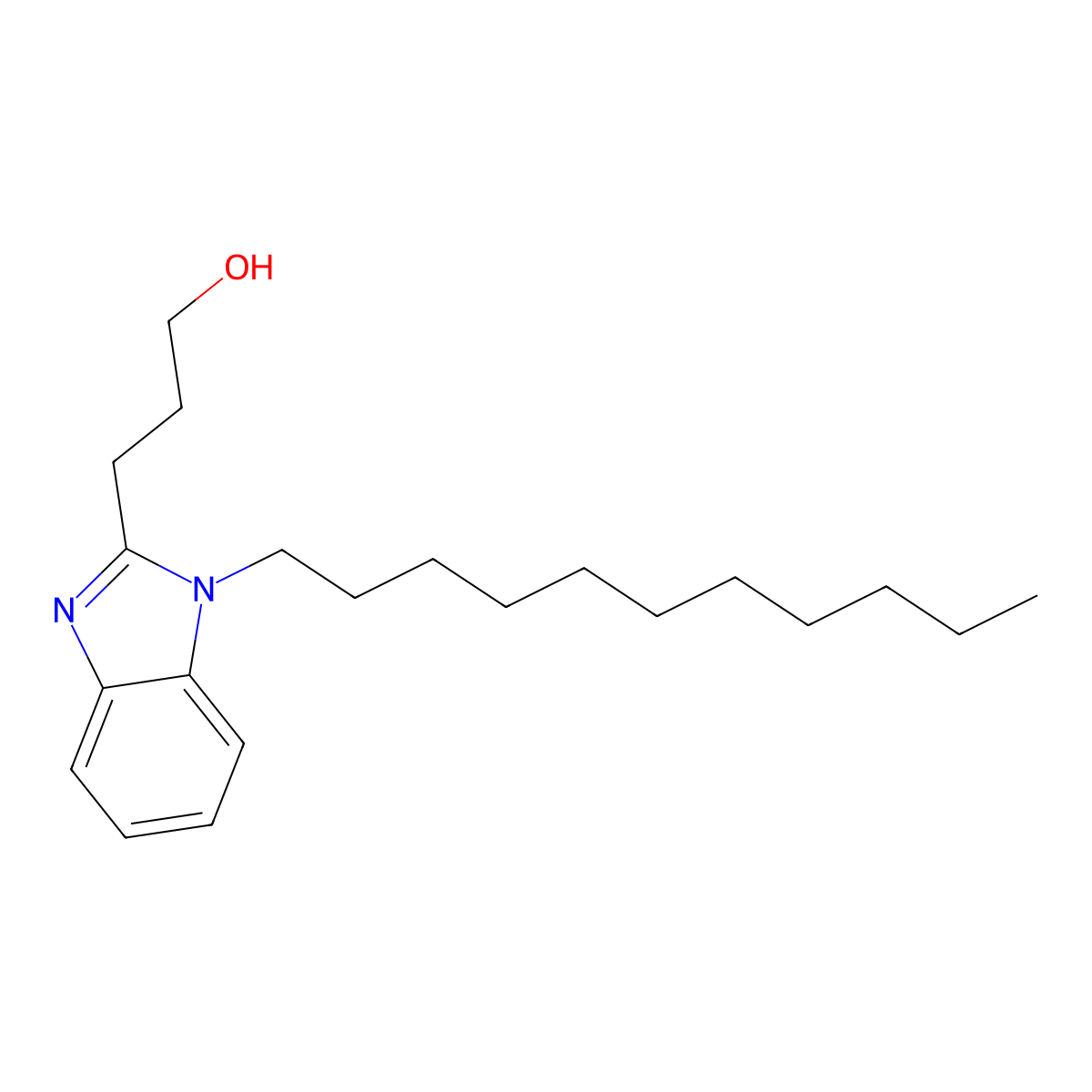 3-(1-Undecylbenzimidazol-2-yl)propan-1-ol molecular structure, CAS 305347-76-6