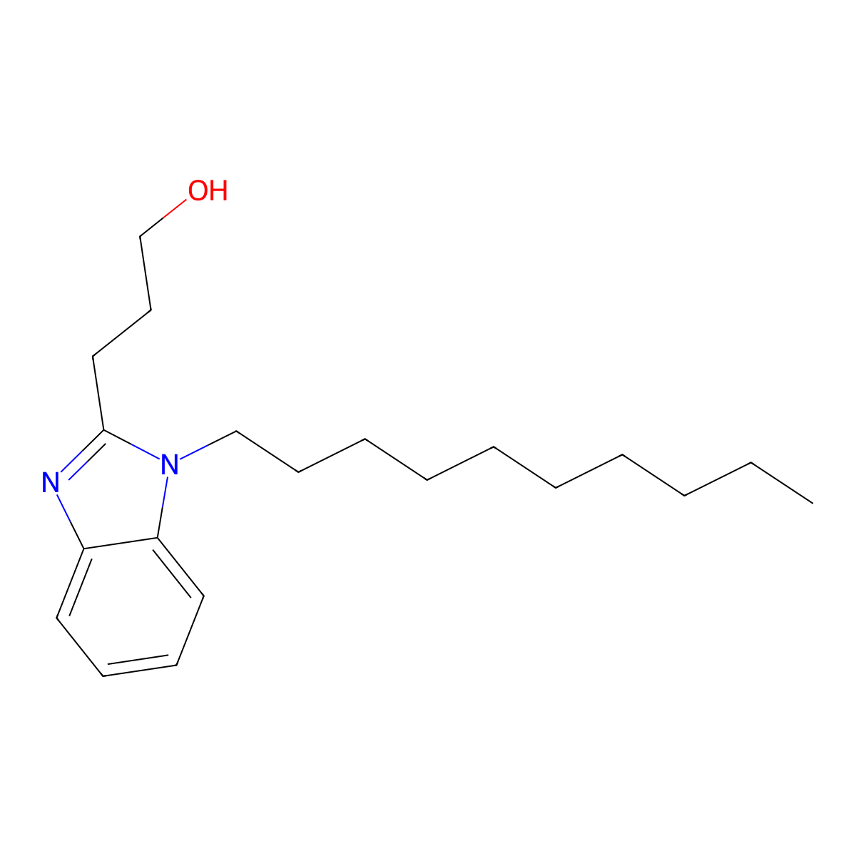 3-(1-Decylbenzimidazol-2-yl)propan-1-ol molecular structure, CAS 305347-80-2