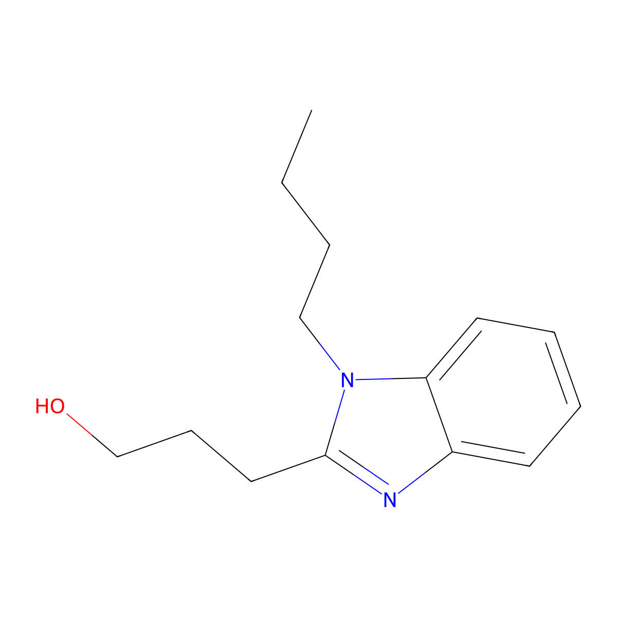3-(1-Butylbenzimidazol-2-yl)propan-1-ol molecular structure, CAS 305347-98-2