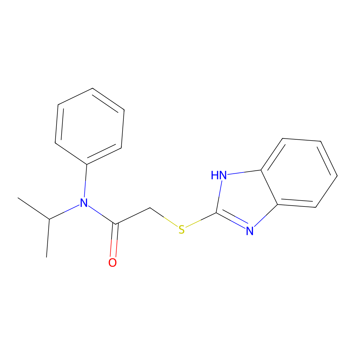 2-((1H-benzo[d]imidazol-2-yl)thio)-N-isopropyl-N-phenylacetamide molecular structure, CAS 305348-11-2