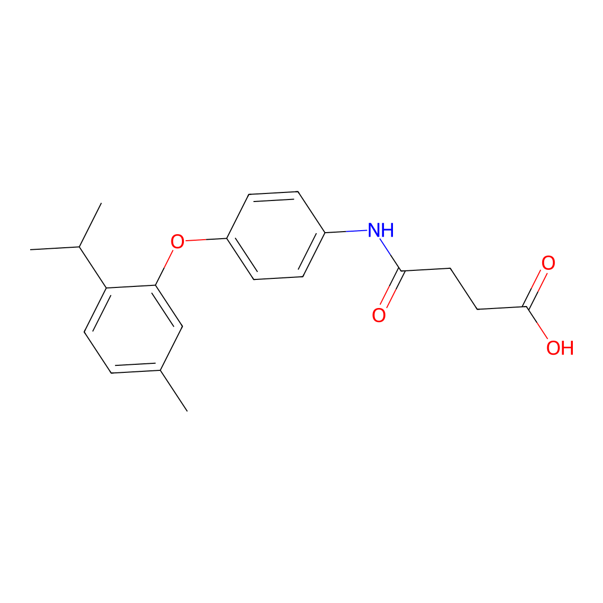 4-[4-(2-Isopropyl-5-methylphenoxy)anilino]-4-oxobutanoic acid molecular structure, CAS 305349-19-3