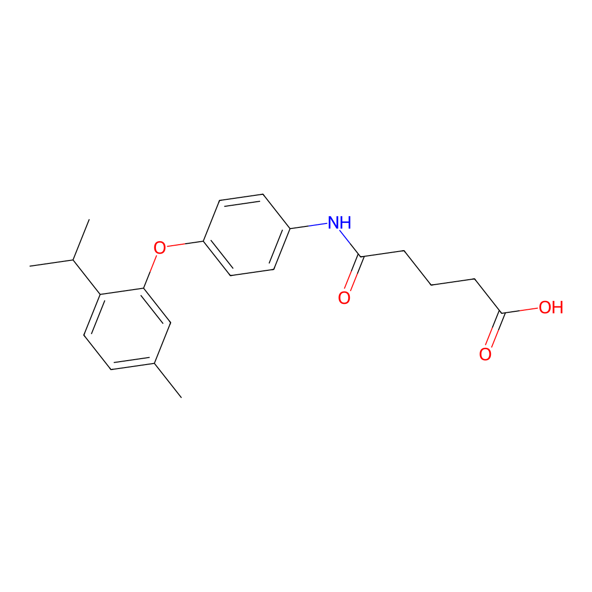 5-[4-(2-Isopropyl-5-methylphenoxy)anilino]-5-oxopentanoic acid molecular structure, CAS 305349-21-7