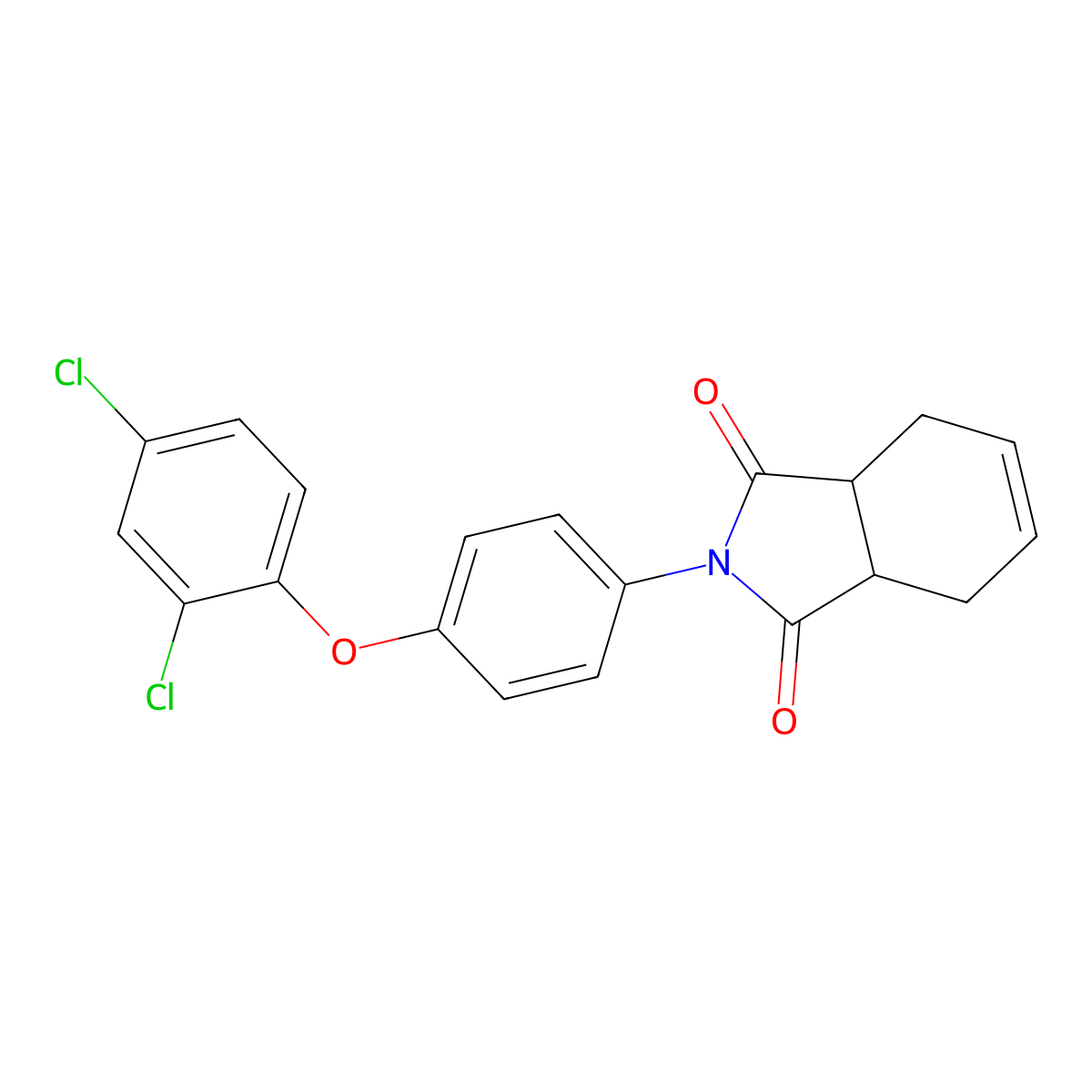 2-[4-(2,4-dichlorophenoxy)phenyl]-3a,4,7,7a-tetrahydro-1H-isoindole-1,3(2H)-dione molecular structure, CAS 305350-18-9