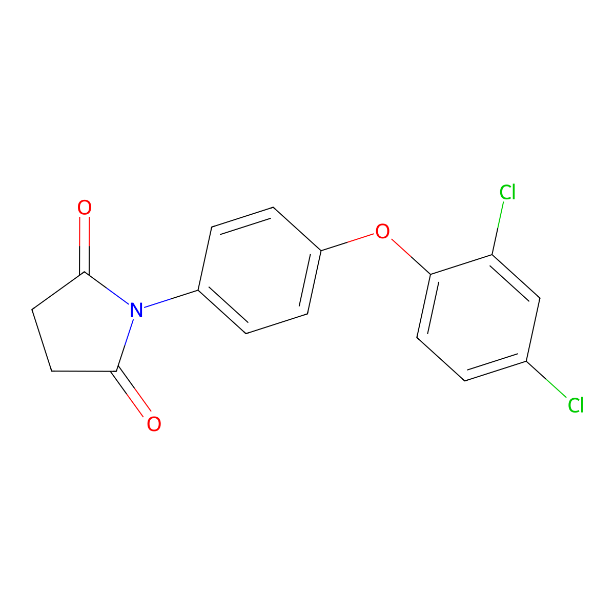 1-[4-(2,4-Dichlorophenoxy)phenyl]pyrrolidine-2,5-dione molecular structure, CAS 305350-19-0