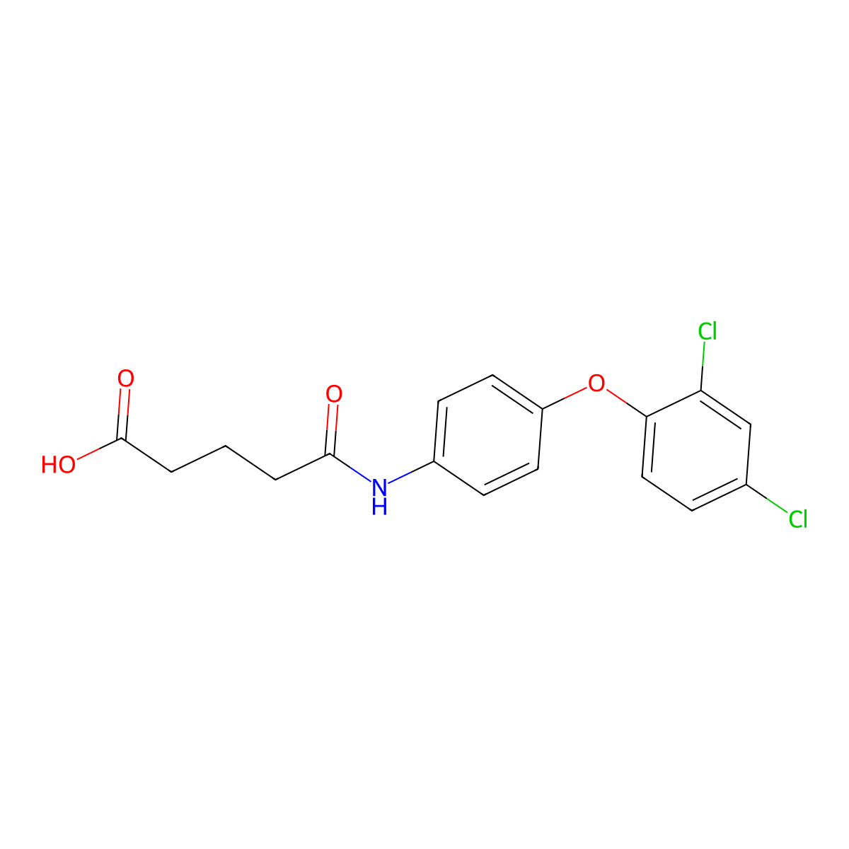 5-[4-(2,4-Dichlorophenoxy)anilino]-5-oxopentanoic acid molecular structure, CAS 305350-26-9