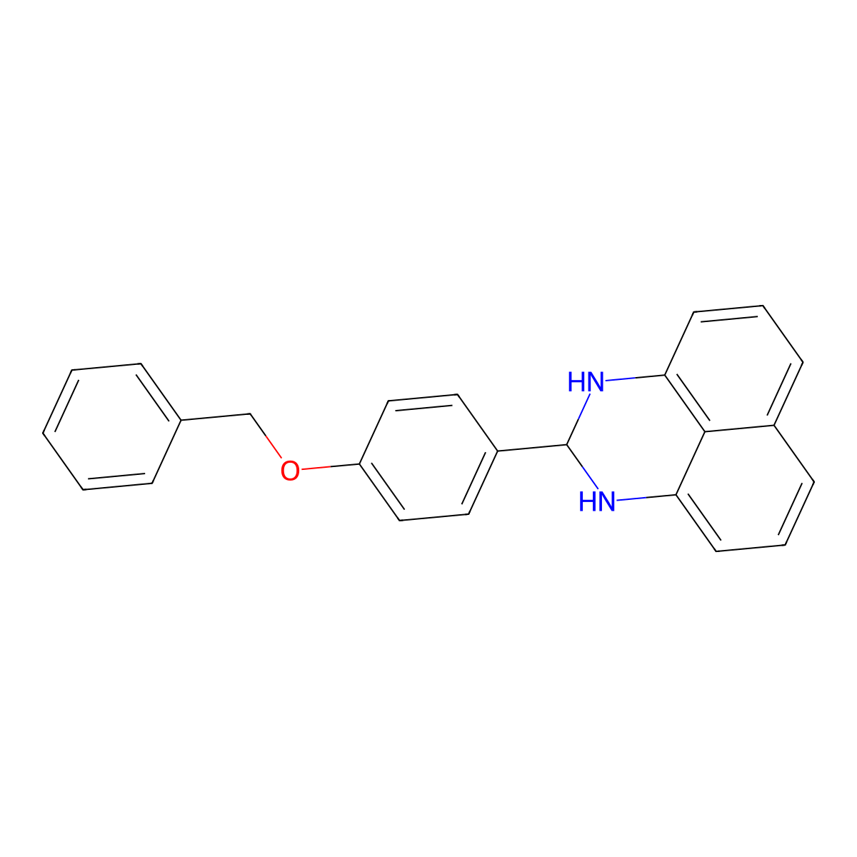 2-[4-(benzyloxy)phenyl]-2,3-dihydro-1H-perimidine molecular structure, CAS 305352-38-9