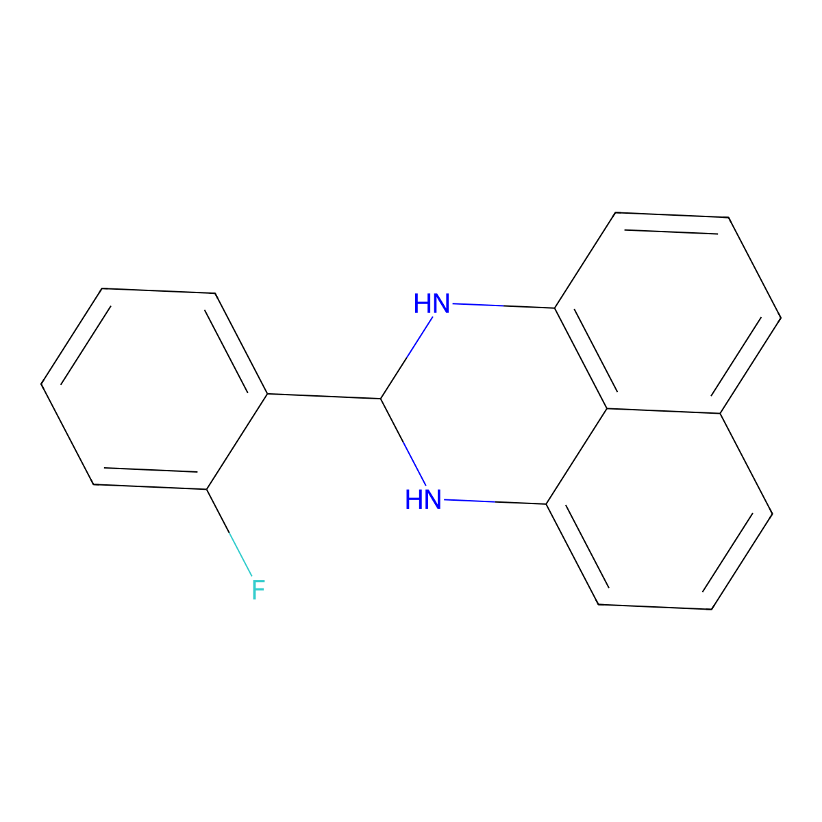 2-(2-fluorophenyl)-2,3-dihydro-1H-perimidine molecular structure, CAS 305352-40-3
