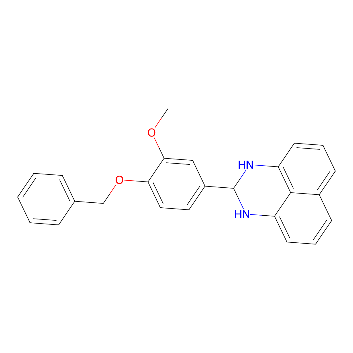 2-(4-Benzyloxy-3-methoxy-phenyl)-2,3-dihydro-1H-perimidine molecular structure, CAS 305352-45-8