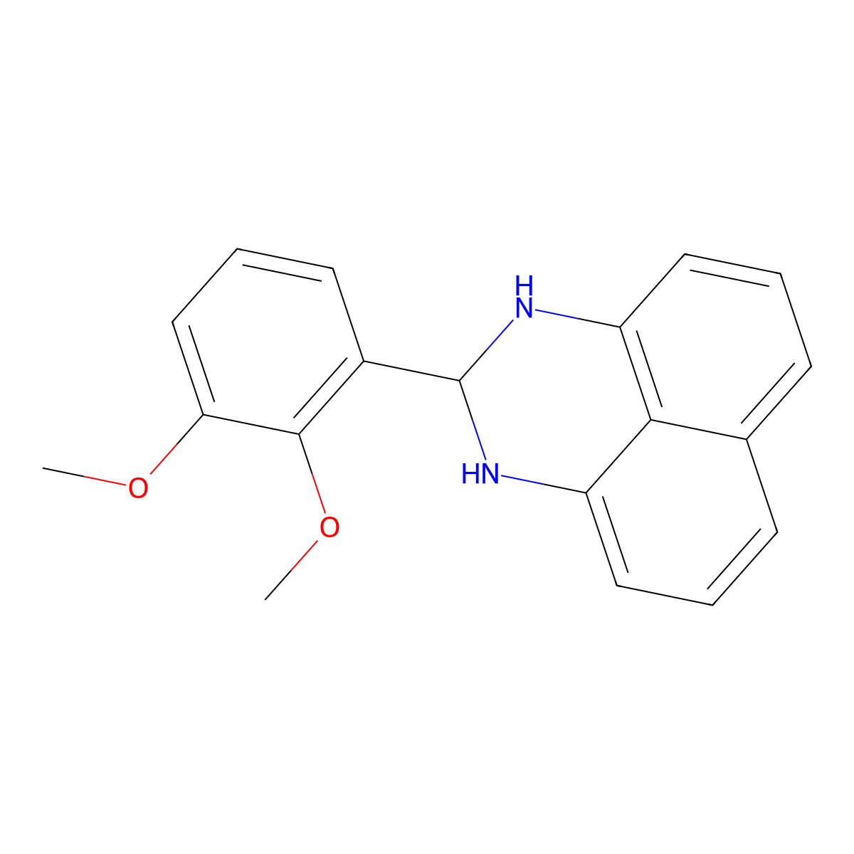 2-(2,3-dimethoxyphenyl)-2,3-dihydro-1H-perimidine molecular structure, CAS 305352-47-0