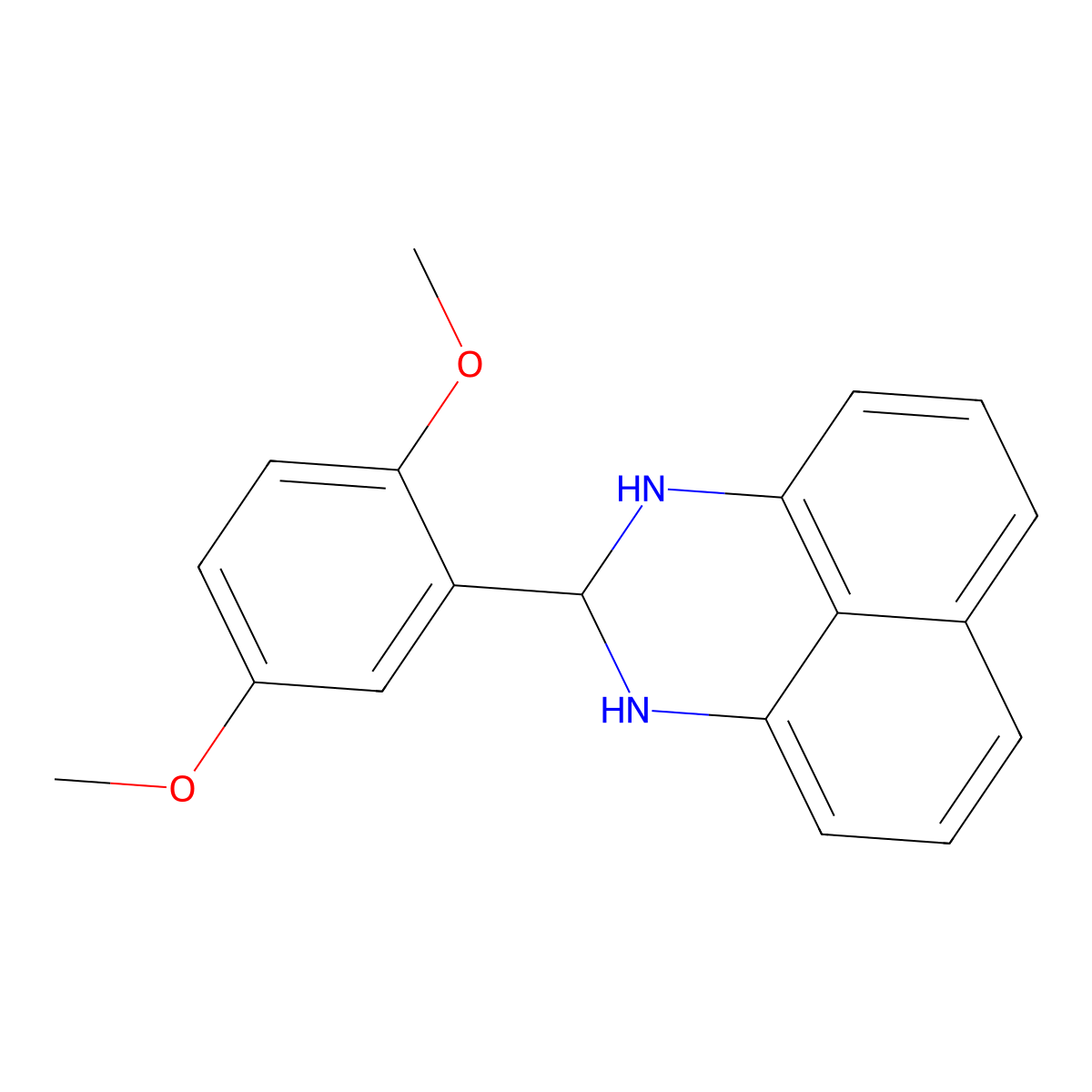 2-(2,5-dimethoxyphenyl)-2,3-dihydro-1H-perimidine molecular structure, CAS 305352-48-1
