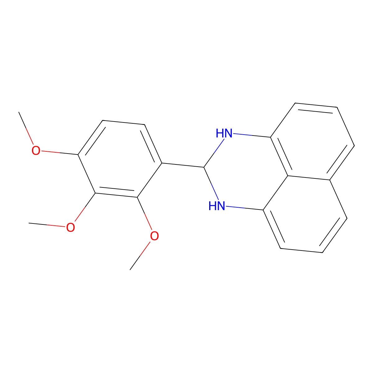 2-(2,3,4-trimethoxyphenyl)-2,3-dihydro-1H-perimidine molecular structure, CAS 305352-50-5