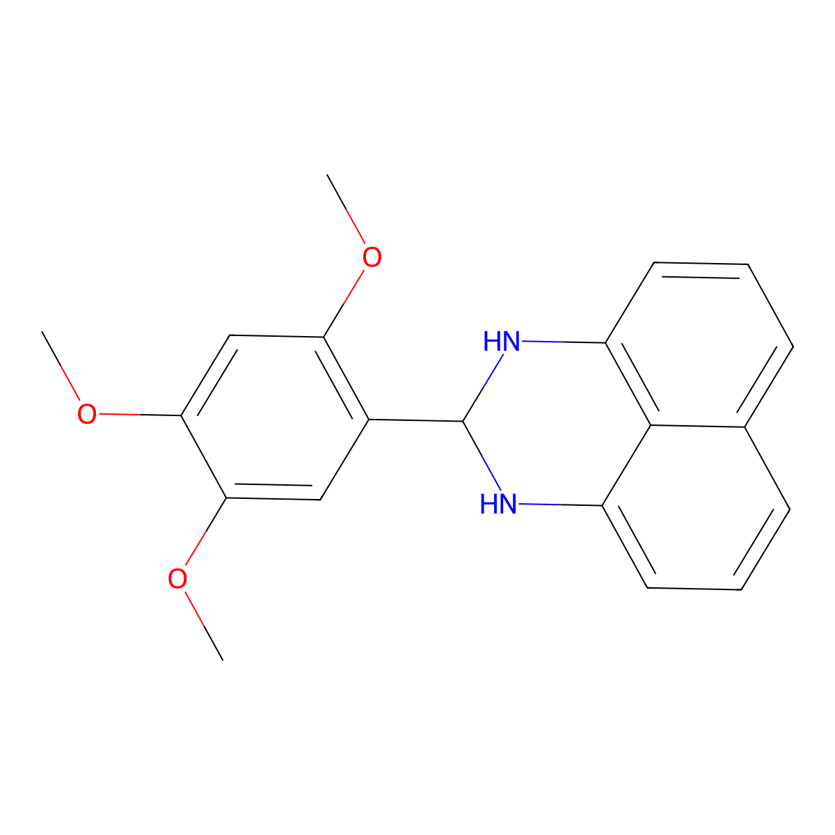 2-(2,4,5-Trimethoxyphenyl)-2,3-dihydro-1H-perimidine molecular structure, CAS 305352-51-6
