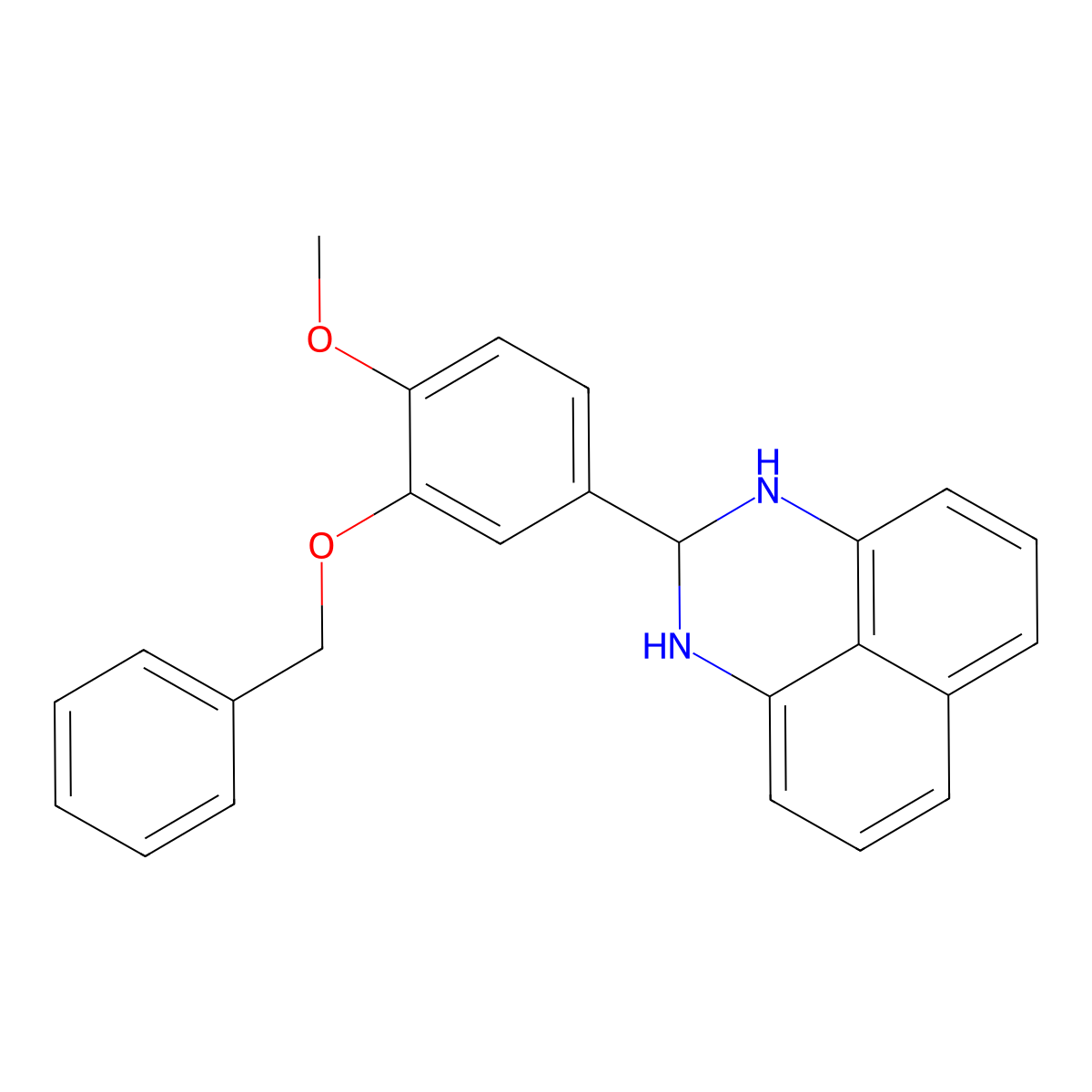 2-(3-Benzyloxy-4-methoxy-phenyl)-2,3-dihydro-1H-perimidine molecular structure, CAS 305352-53-8