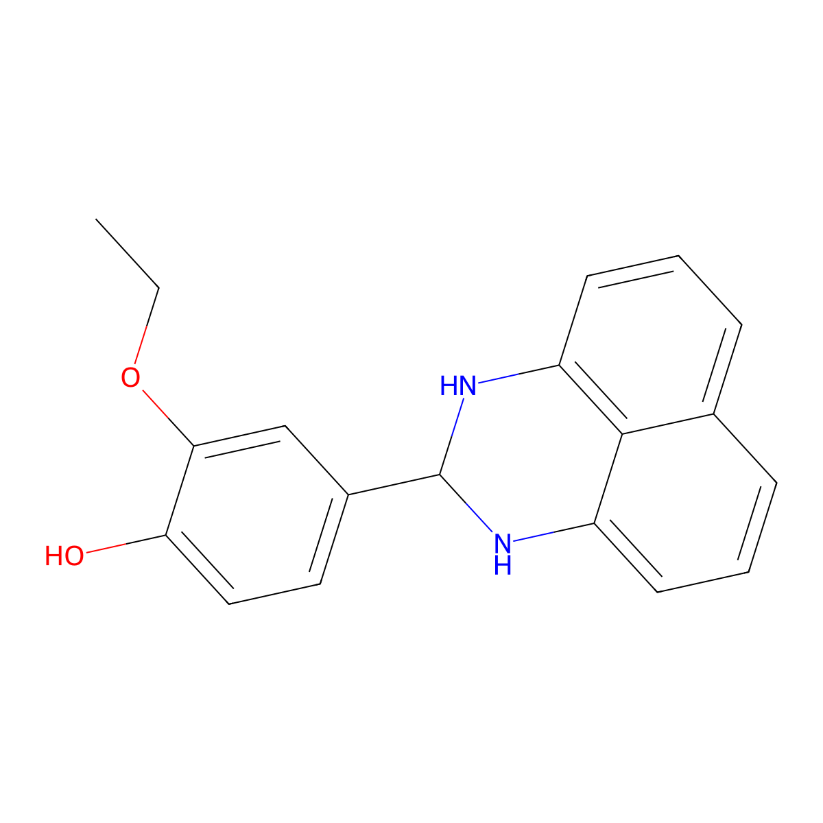 4-(2,3-dihydro-1H-perimidin-2-yl)-2-ethoxyphenol molecular structure, CAS 305352-61-8