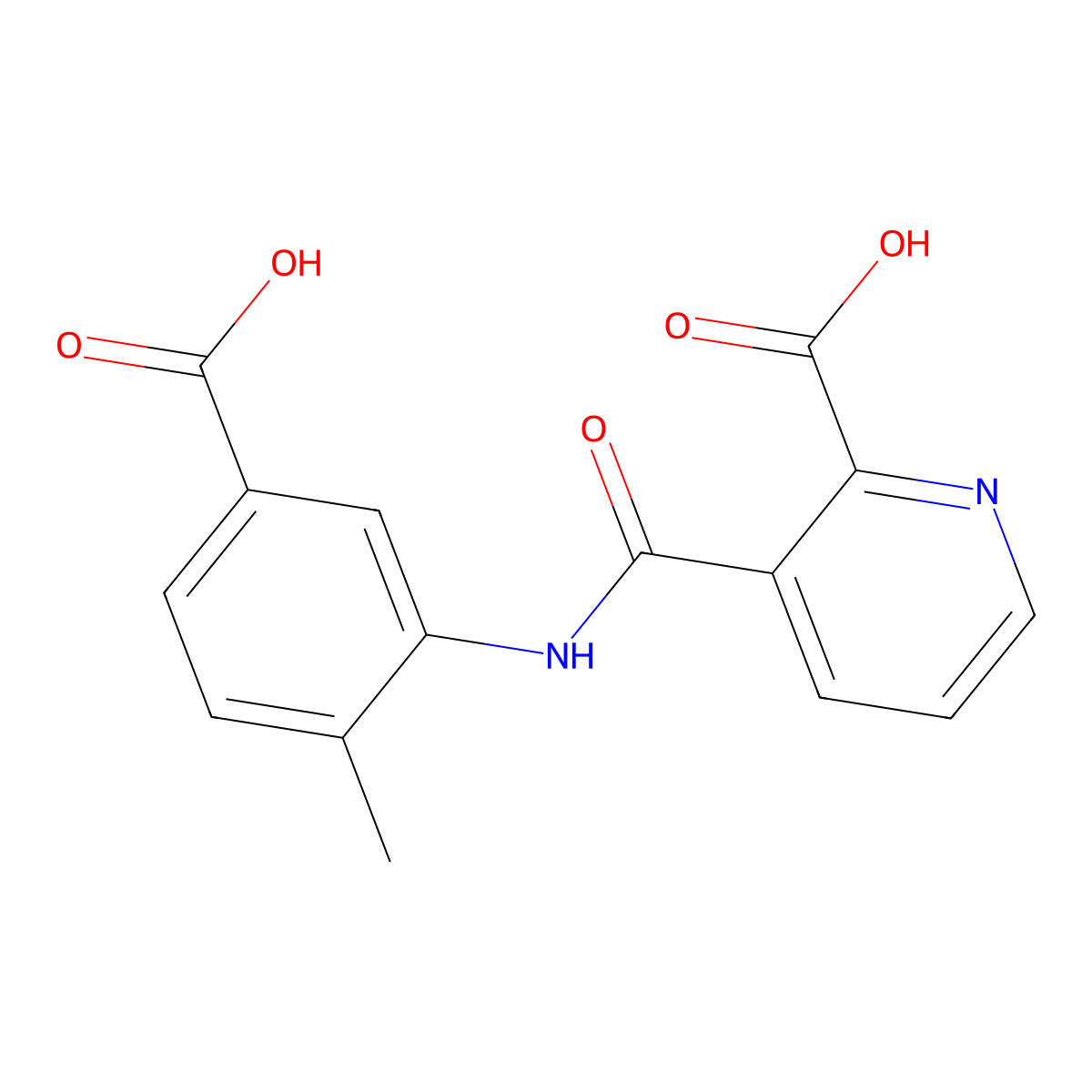 3-[(5-Carboxy-2-methylphenyl)carbamoyl]pyridine-2-carboxylic acid molecular structure, CAS 305357-78-2