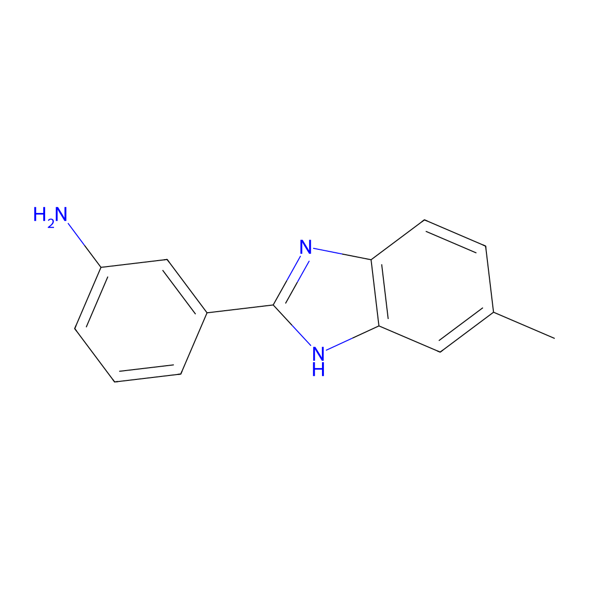 3-(5-Methyl-1H-benzoimidazol-2-yl)-phenylamine molecular structure, CAS 305357-79-3