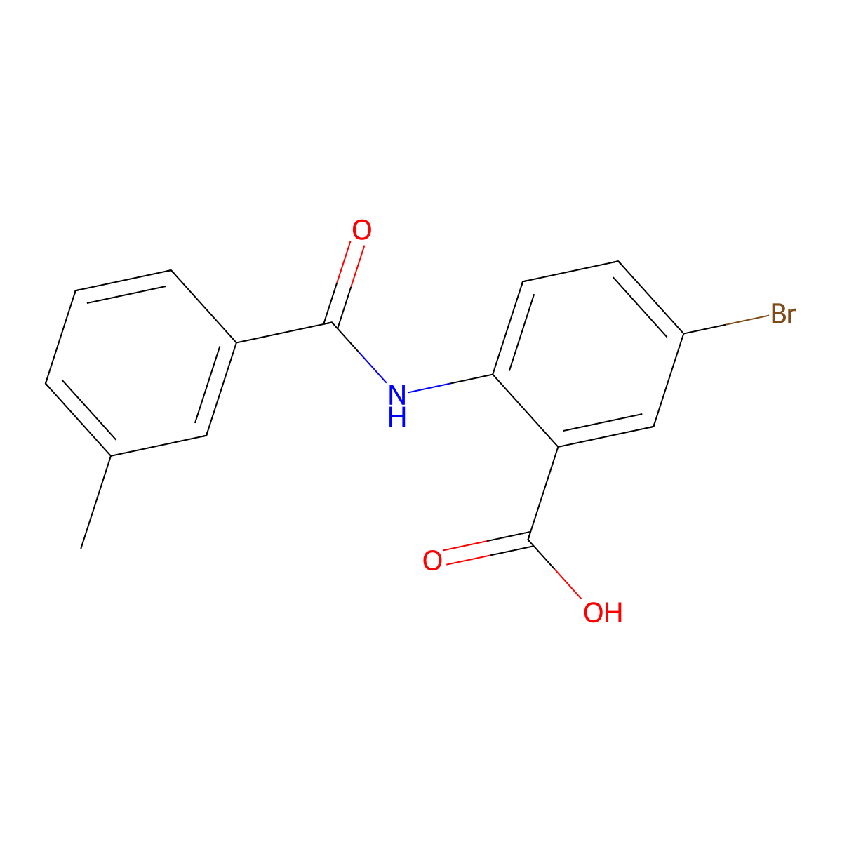 5-Bromo-2-{[(3-methylphenyl)carbonyl]amino}benzoic acid molecular structure, CAS 305357-82-8