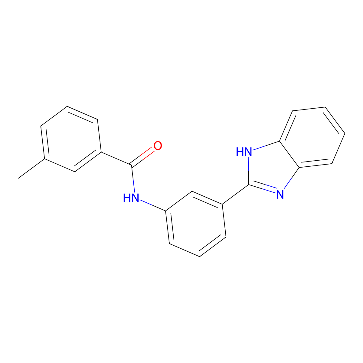 N-(3-(1H-benzo[d]imidazol-2-yl)phenyl)-3-methylbenzamide molecular structure, CAS 305357-89-5
