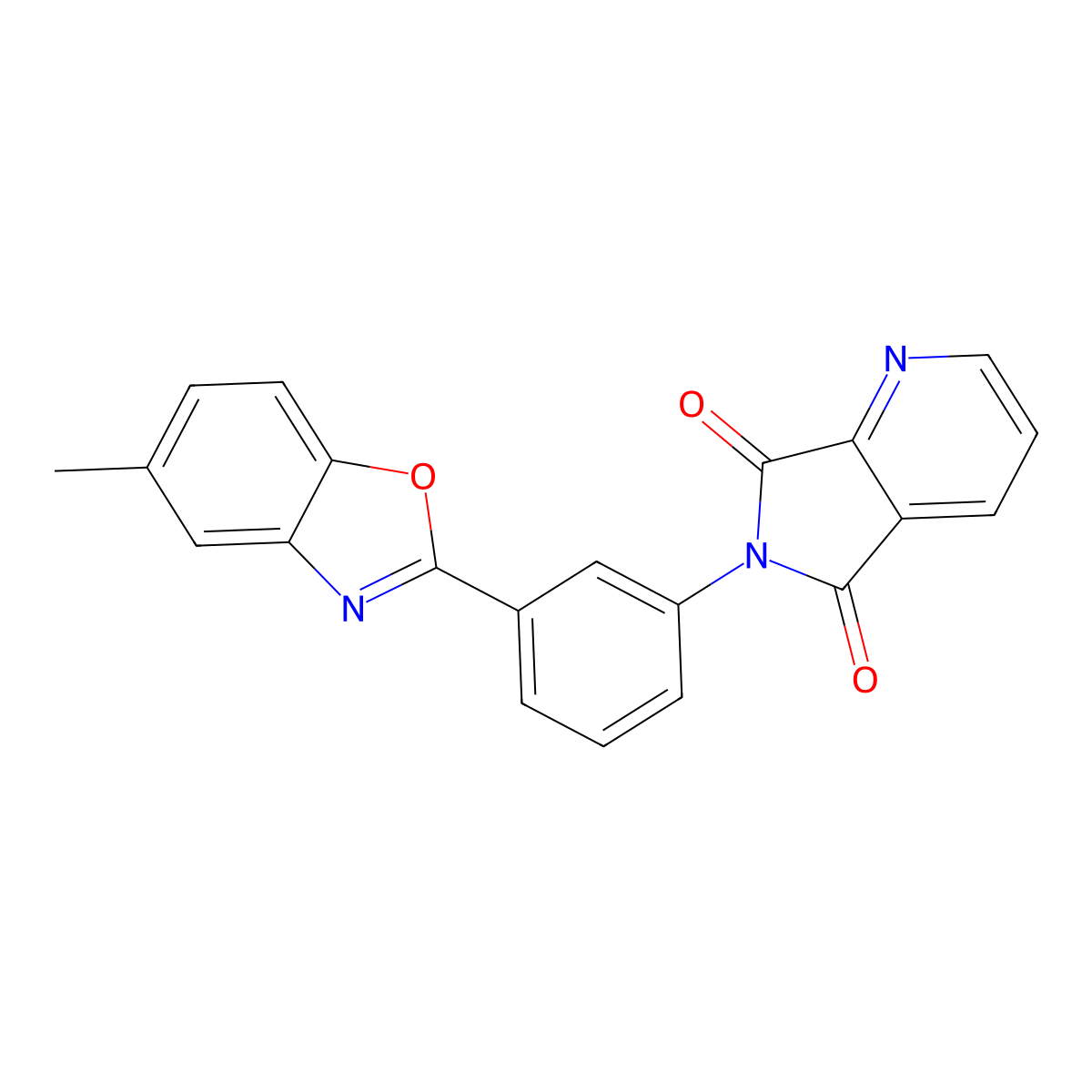 6-[3-(5-Methyl-1,3-benzoxazol-2-yl)phenyl]pyrrolo[3,4-b]pyridine-5,7-dione molecular structure, CAS 305357-97-5