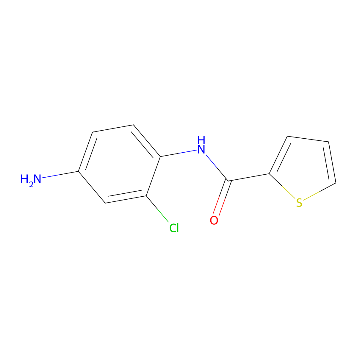 N-(4-amino-2-chlorophenyl)thiophene-2-carboxamide molecular structure, CAS 305357-99-7
