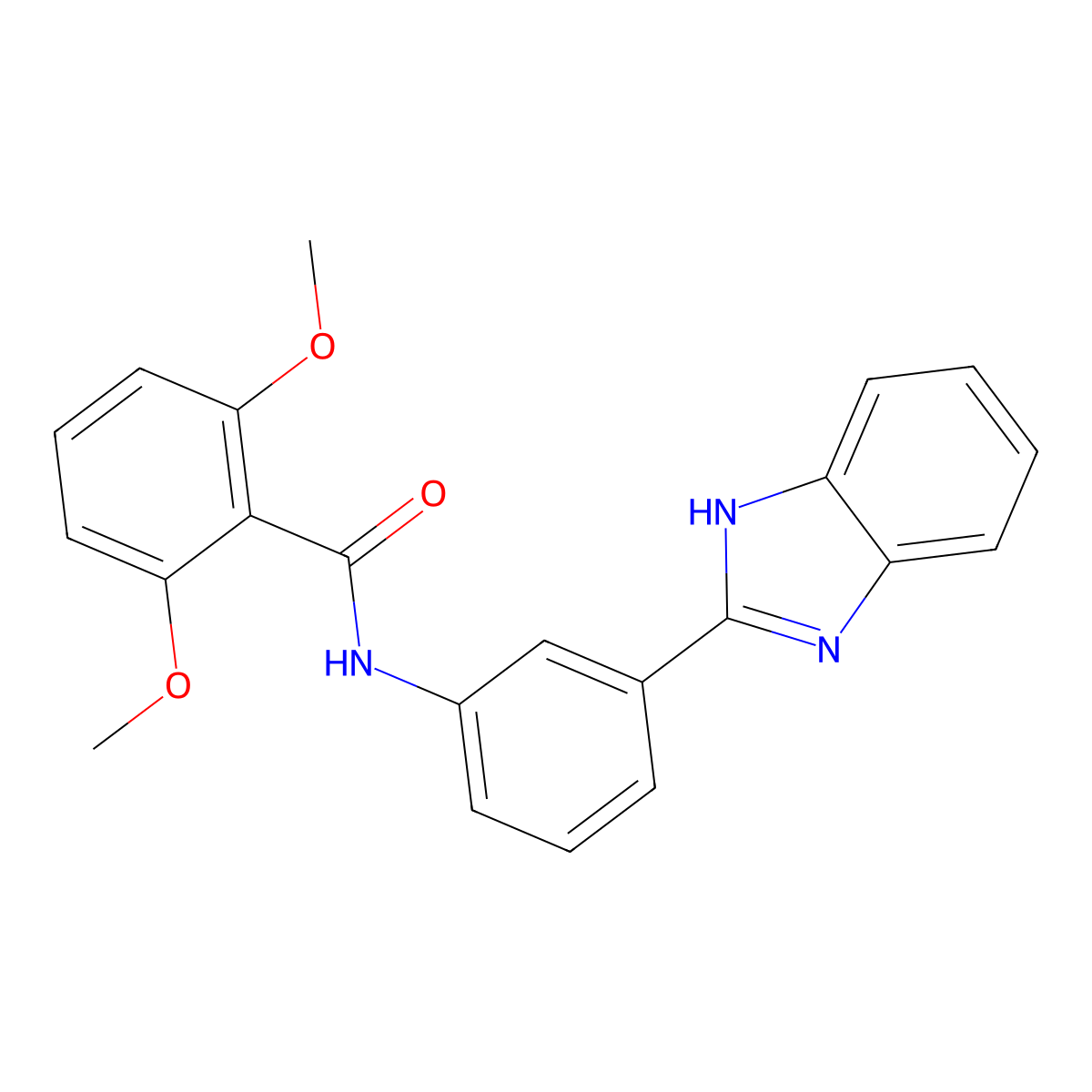 N-[3-(1H-benzimidazol-2-yl)phenyl]-2,6-dimethoxybenzamide molecular structure, CAS 305358-08-1