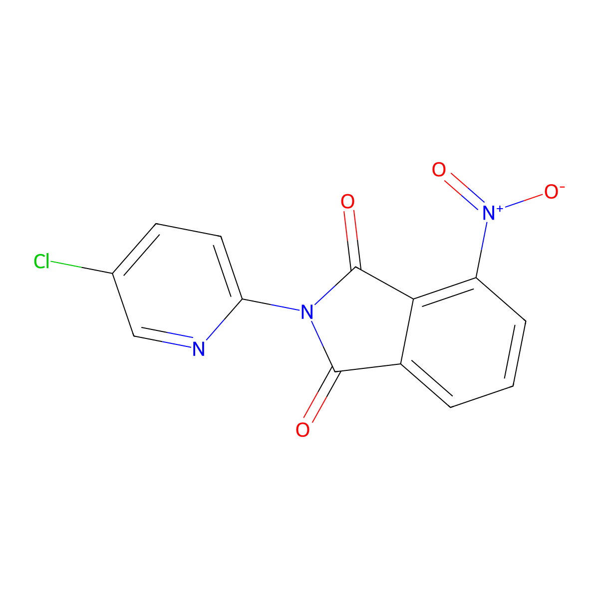 2-(5-Chloropyridin-2-yl)-4-nitroisoindole-1,3-dione molecular structure, CAS 305358-12-7