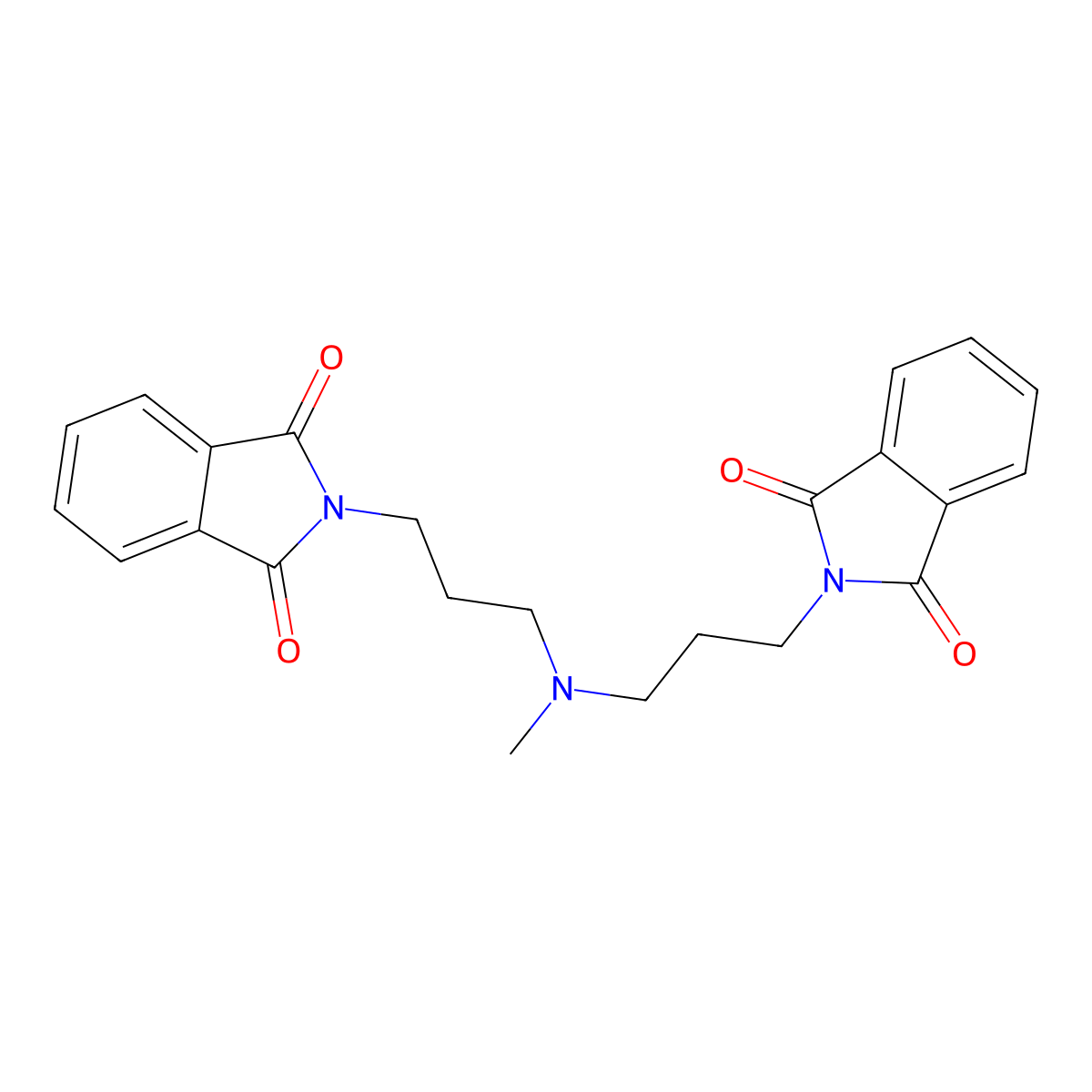 2-[3-[3-(1,3-Dioxoisoindol-2-yl)propyl-methylamino]propyl]isoindole-1,3-dione molecular structure, CAS 305358-18-3