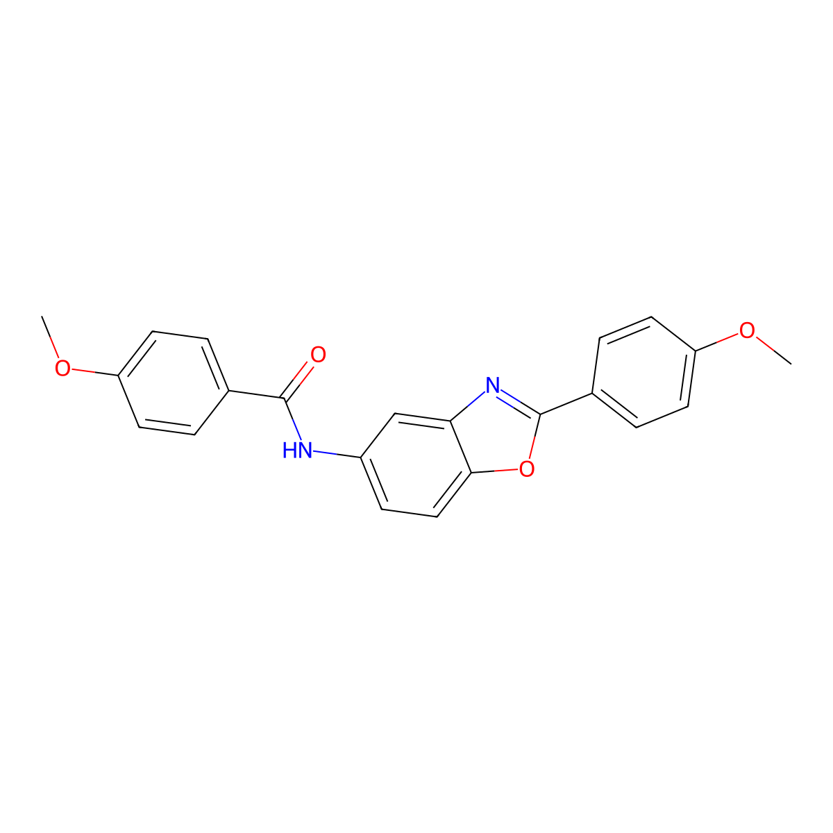 4-methoxy-N-[2-(4-methoxyphenyl)-1,3-benzoxazol-5-yl]benzamide molecular structure, CAS 305358-33-2