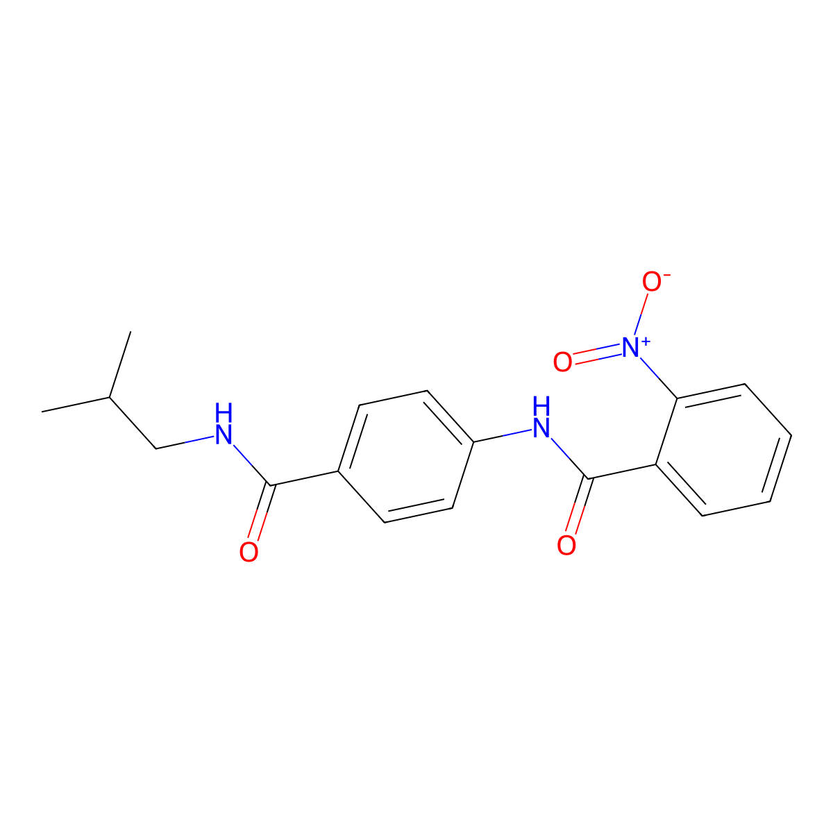 N-[4-(2-methylpropylcarbamoyl)phenyl]-2-nitrobenzamide molecular structure, CAS 305358-94-5