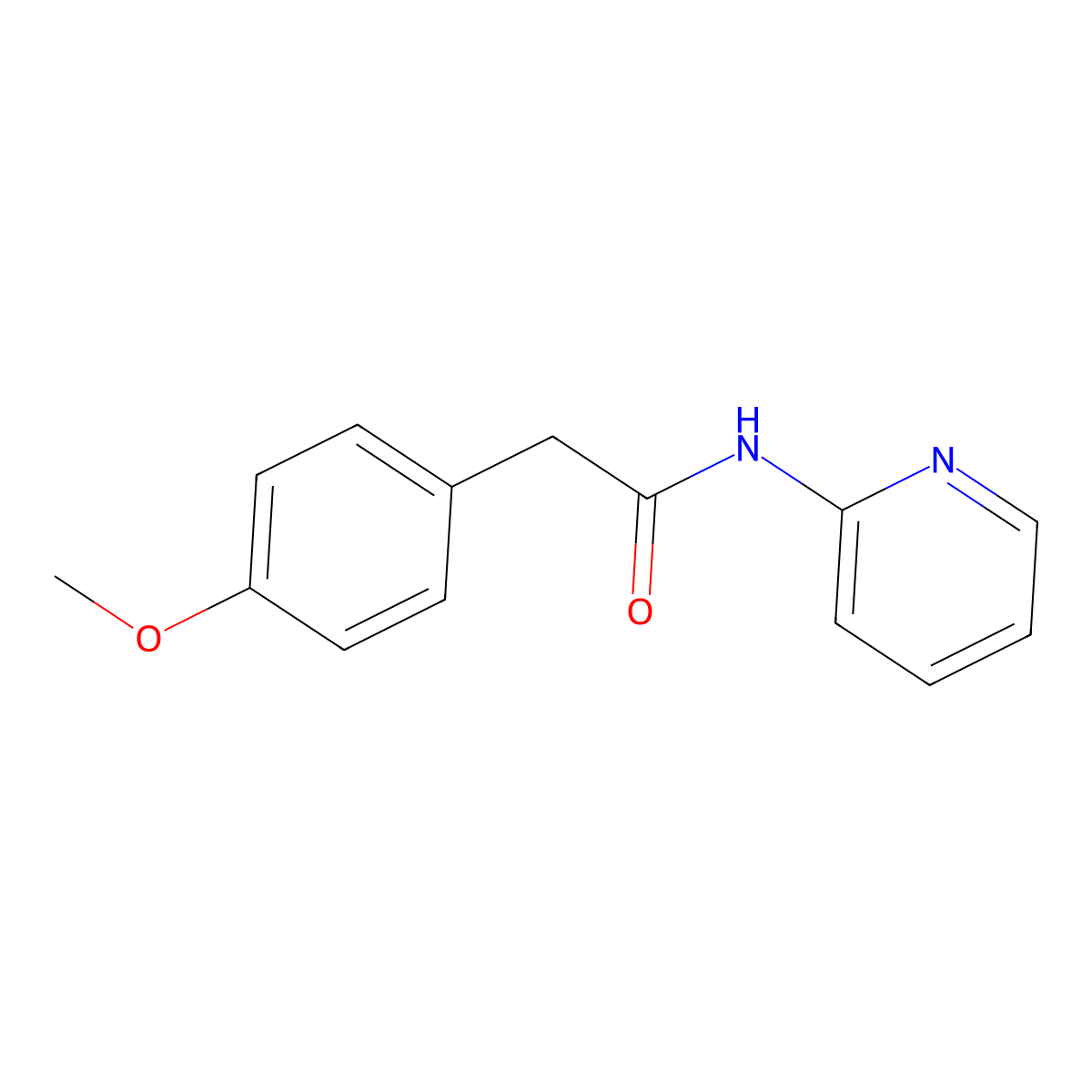 2-(4-methoxyphenyl)-N-pyridin-2-ylacetamide molecular structure, CAS 305358-98-9