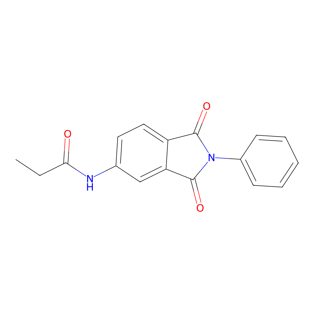 N-(1,3-dioxo-2-phenylisoindol-5-yl)propanamide molecular structure, CAS 305359-21-1