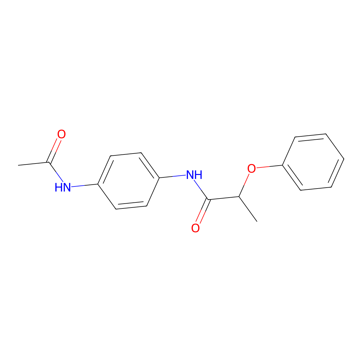 N-(4-acetamidophenyl)-2-phenoxypropanamide molecular structure, CAS 305359-83-5