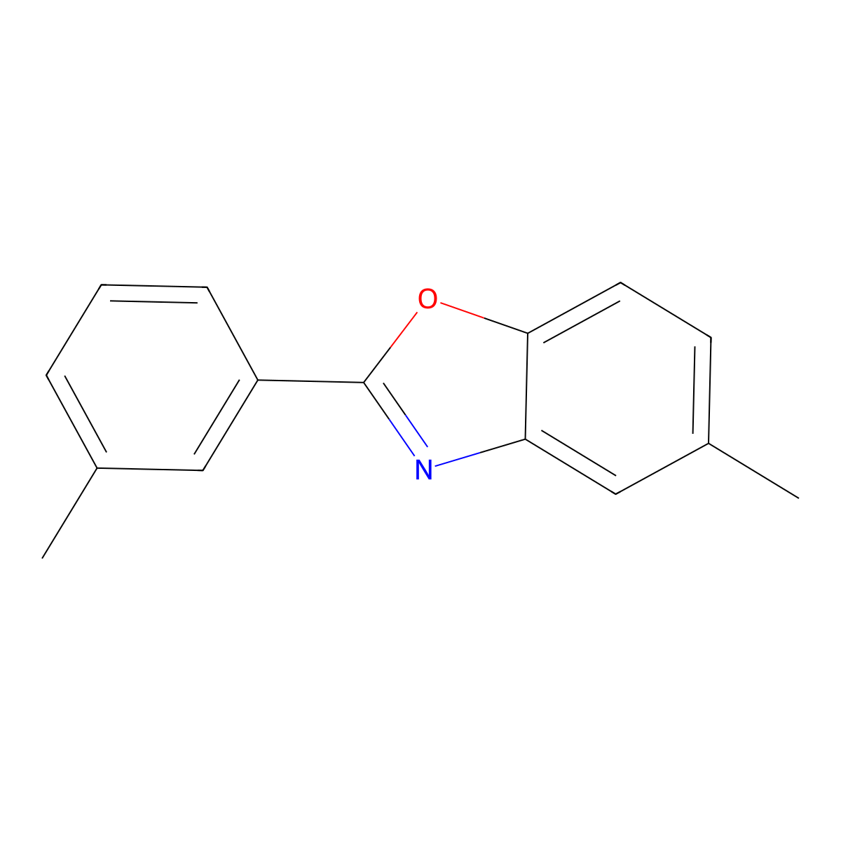 5-Methyl-2-(3-methylphenyl)-1,3-benzoxazole molecular structure, CAS 305359-89-1