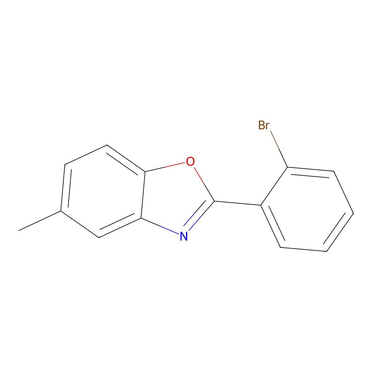 2-(2-Bromophenyl)-5-methyl-1,3-benzoxazole molecular structure, CAS 305359-90-4