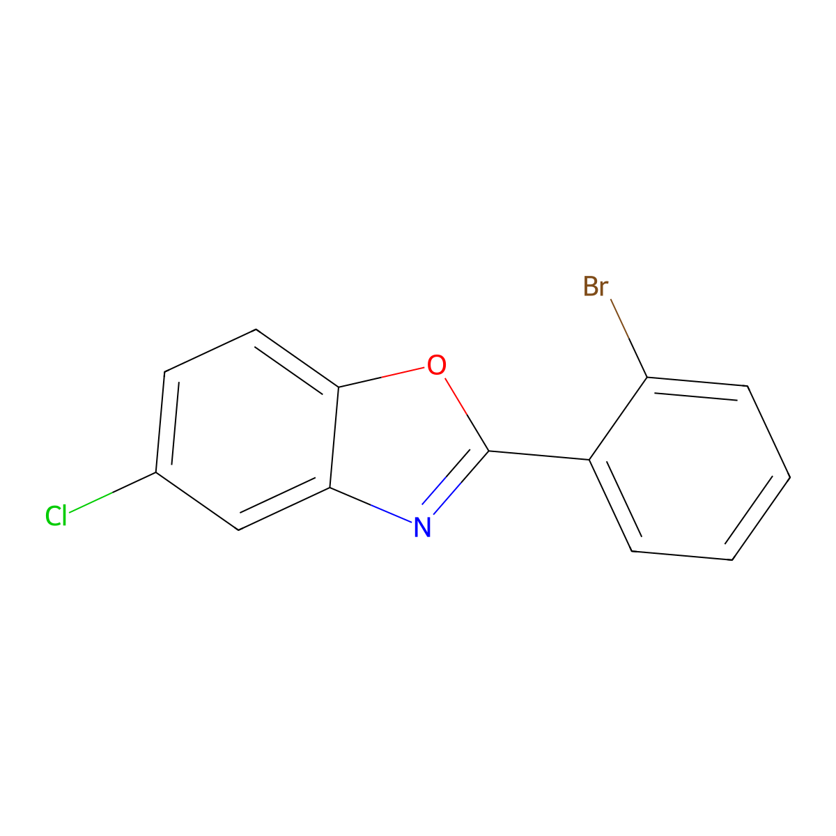 2-(2-Bromophenyl)-5-chloro-1,3-benzoxazole molecular structure, CAS 305359-91-5