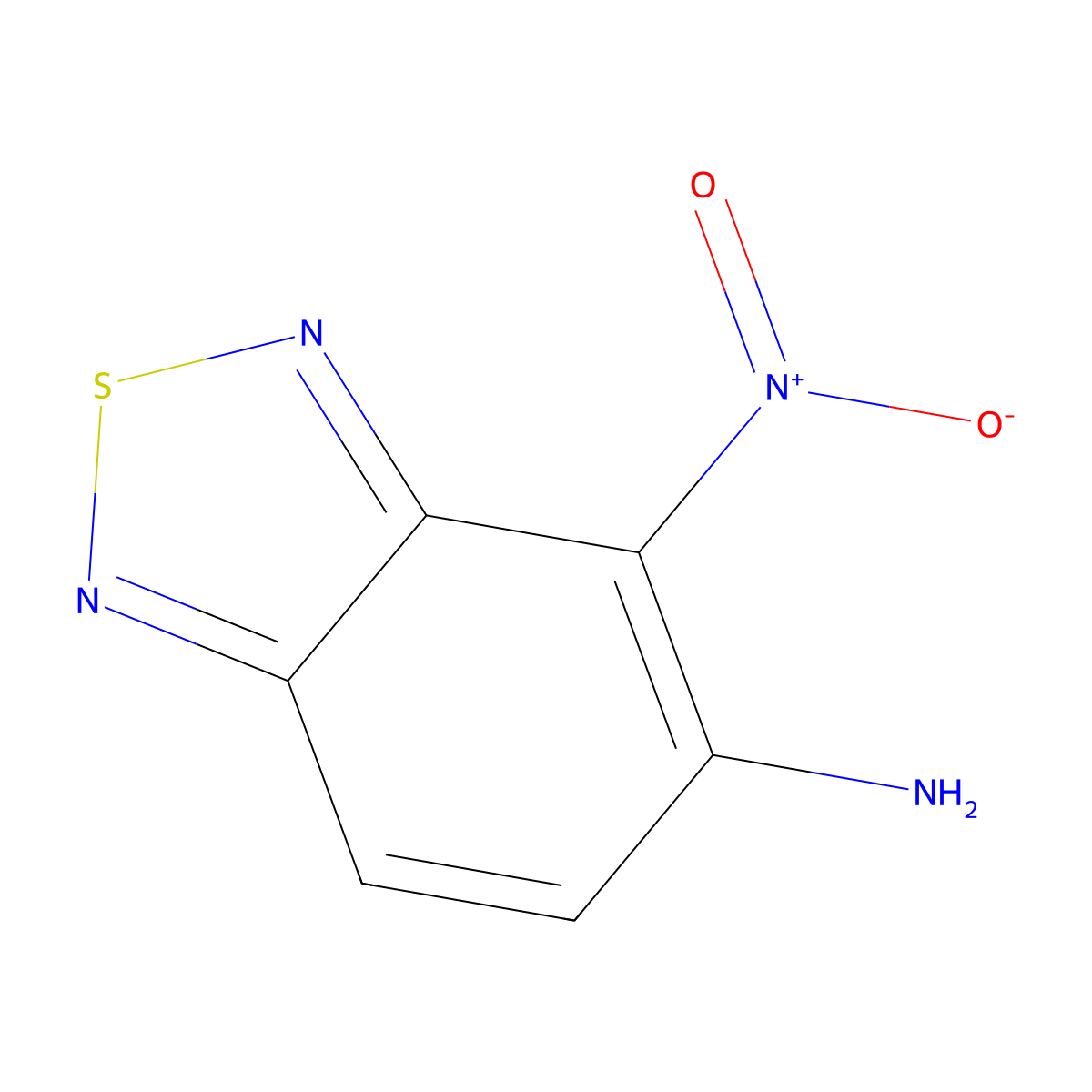 4-Nitro-2,1,3-benzothiadiazol-5-amine molecular structure, CAS 30536-22-2